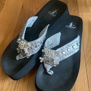 Corkys Pirate flip flops